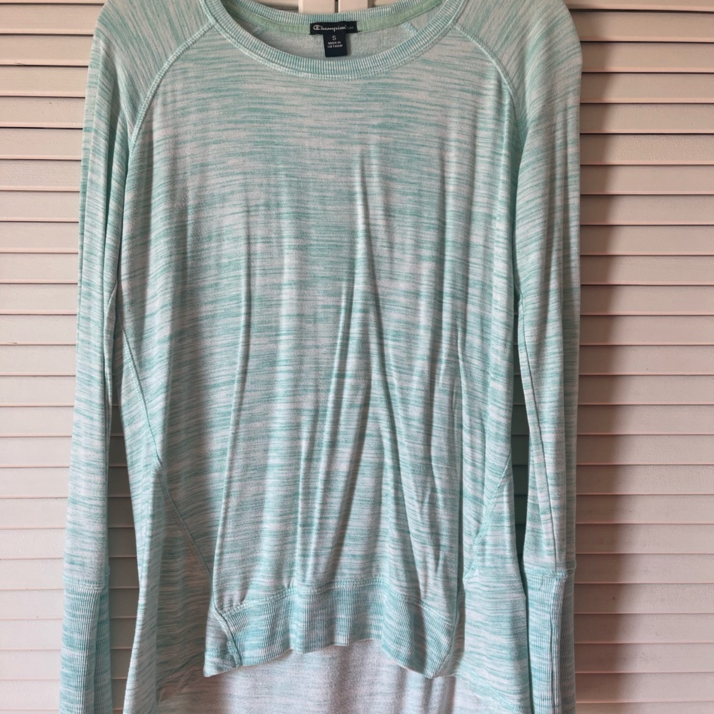 Champion Women's Mint Space-Dye Long Sleeve Pullover